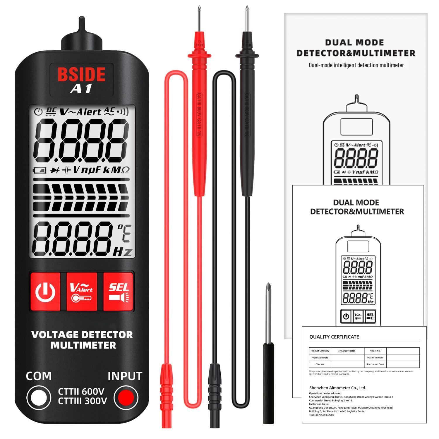 BSIDE Aimo A1 Smart Anti-Burn Multimeter with Auto Circuit Identification
BSIDE Aimo A1 Smart Anti-Burn Multimeter with Auto Circuit Identification