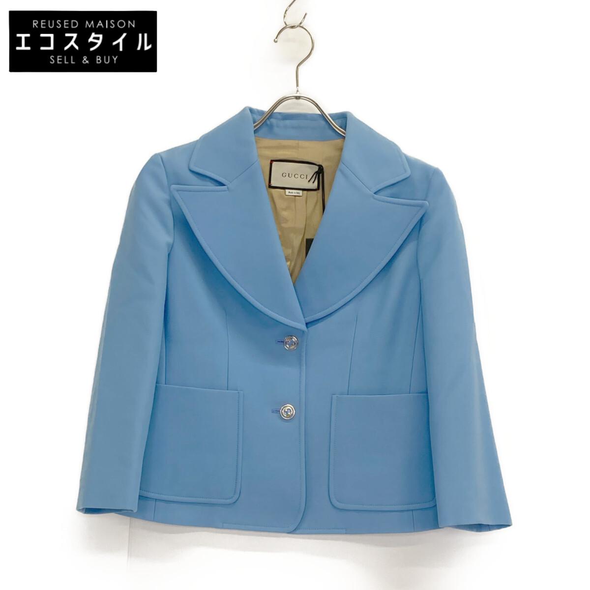 GUCCI 623766 Blue Silk Wool GG Button Tailored Jacket Jacket 38 blueUsed
GUCCI 623766 Blue Silk Wool GG Button Tailored Jacket Jacket 38 blueUsed