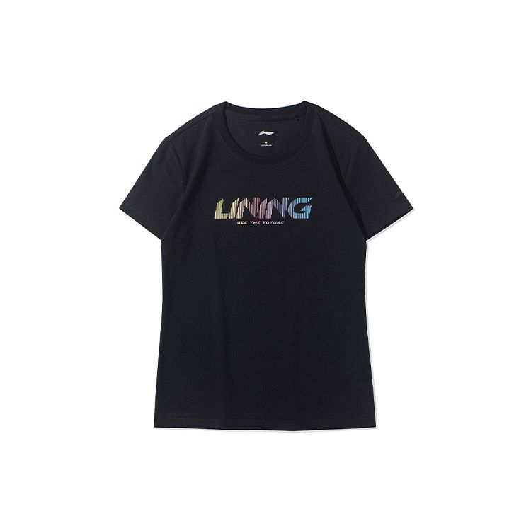Li Ning градиентный логотип принт спортивная футболка с коротким рукавом женские топы черный AHSR548-6 M
Li Ning градиентный логотип принт спортивная футболка с коротким рукавом женские топы черный AHSR548-6 M