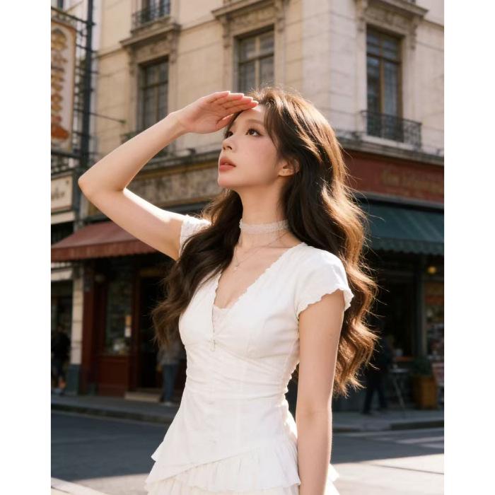 Pure Desire Irregular Lace Two-Piece Dress - Summer 2026 Waist-Cinched Short Skirt 2XL белый
Pure Desire Irregular Lace Two-Piece Dress - Summer 2026 Waist-Cinched Short Skirt 2XL белый
