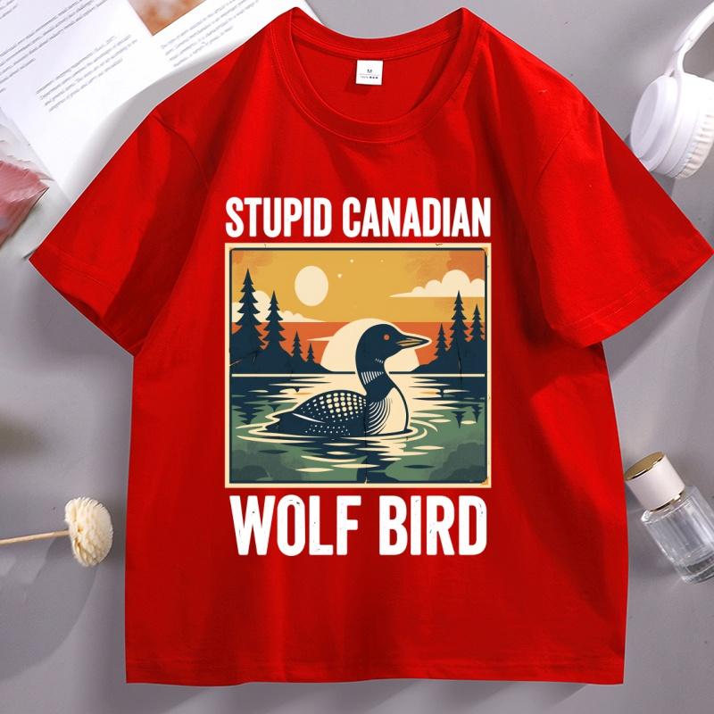 Stupid Canadian Wolf Bird T Shirt Animal Graphic Tee Unisex Women Casual Cotton Short Sleeve Tshirt Comfortable Round Neck Tees 4XL
Stupid Canadian Wolf Bird T Shirt Animal Graphic Tee Unisex Women Casual Cotton Short Sleeve Tshirt Comfortable Round Neck Tees 4XL