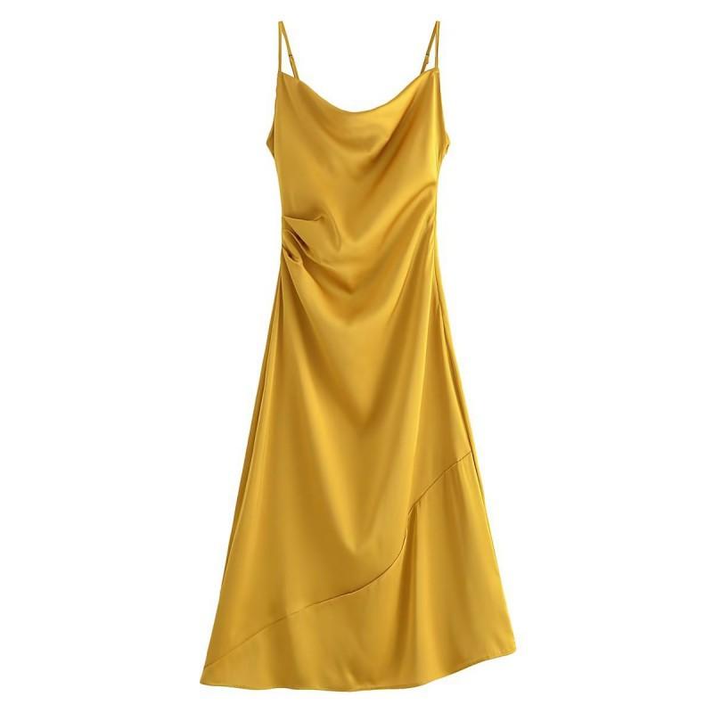 European American Women s Clothing Sexy Silk Satin Texture Suspender Tube Top Jumpsuit Long Dress M жовтий
European American Women s Clothing Sexy Silk Satin Texture Suspender Tube Top Jumpsuit Long Dress M жовтий