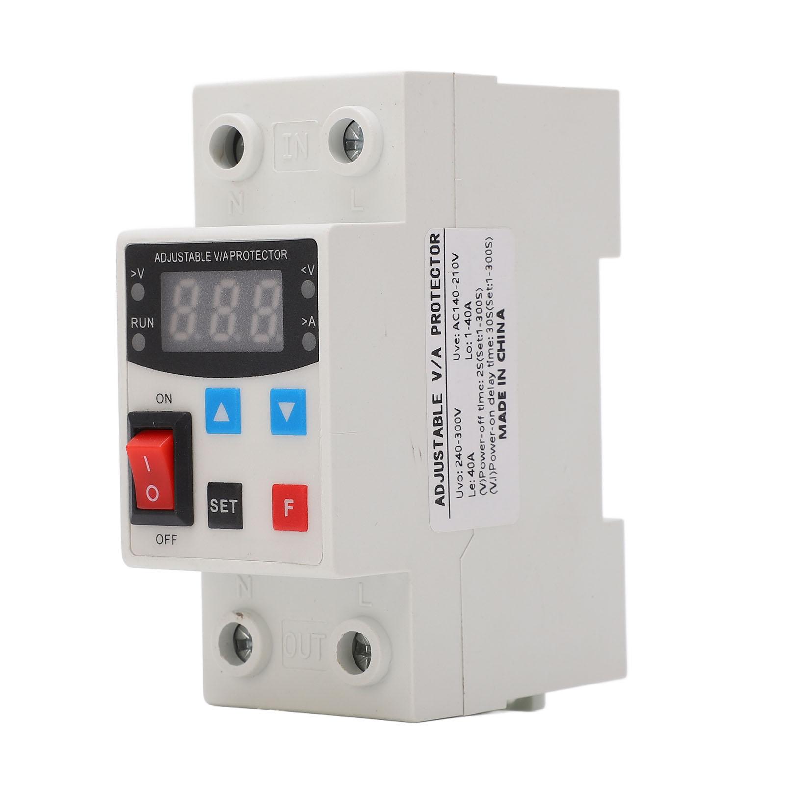 Over Under Voltage Protective Device Adjustable Auto Reset Protector 240V300V 40A
Over Under Voltage Protective Device Adjustable Auto Reset Protector 240V300V 40A