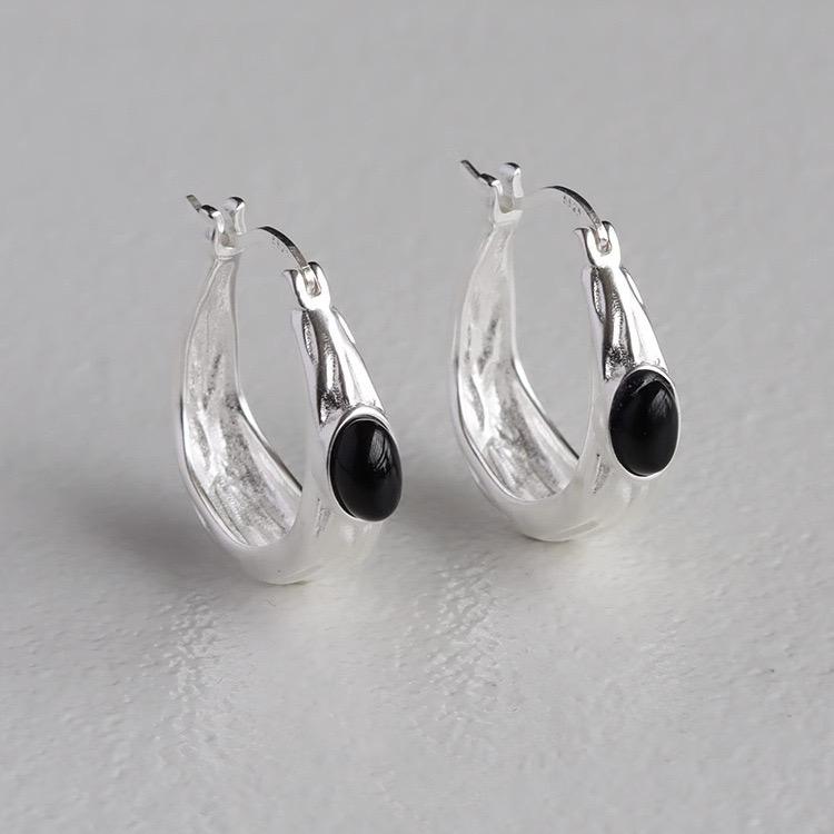 925 Sterling Silver Vintage Earrings For Women Trendy Simple Black CZ Circle Earring Jewelry Prevent Allergy Party Accessories
925 Sterling Silver Vintage Earrings For Women Trendy Simple Black CZ Circle Earring Jewelry Prevent Allergy Party Accessories