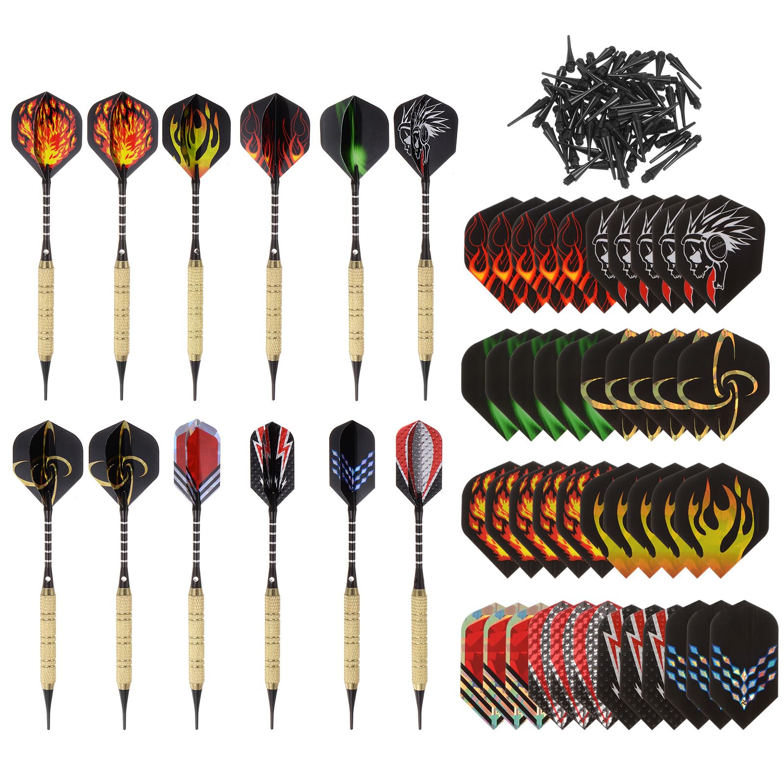 PATIKIL Soft Tip Darts Darts Plastic 12pcs 18g Plastic Darts with 100pcs Extra Dart 42 Dart Flights for Electronic Dartboard Set, Tips, Tips, Tips,
PATIKIL Soft Tip Darts Darts Plastic 12pcs 18g Plastic Darts with 100pcs Extra Dart 42 Dart Flights for Electronic Dartboard Set, Tips, Tips, Tips,