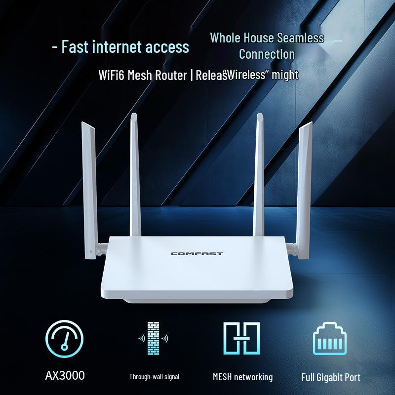 COMFAST CF-WR631AXV2 Дводіапазонний WiFi 6 Mesh Гігабітний Роутер, 3000M Бездротовий 4-Pack білий
COMFAST CF-WR631AXV2 Дводіапазонний WiFi 6 Mesh Гігабітний Роутер, 3000M Бездротовий 4-Pack білий