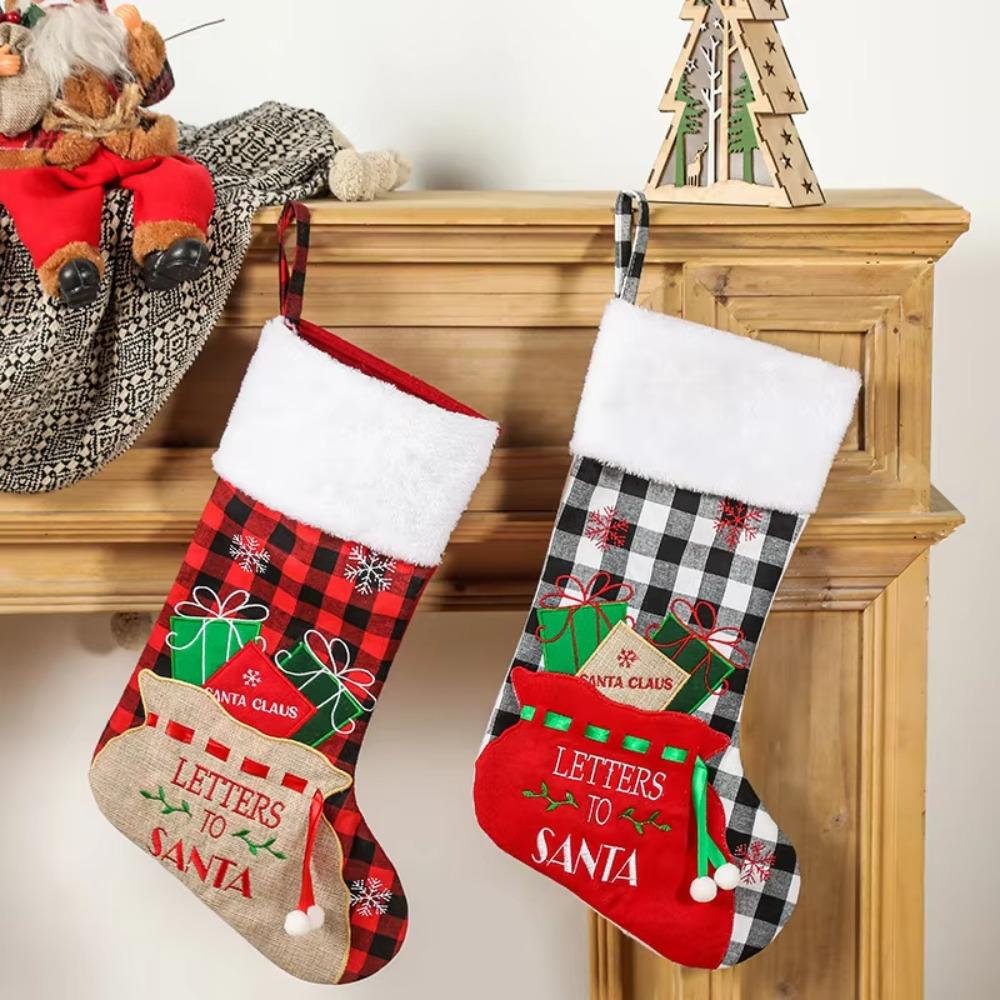 Personalized Christmas Stocking Embroidered Snowflake Candy Bag Durable Xmas Socks Children Style B
Personalized Christmas Stocking Embroidered Snowflake Candy Bag Durable Xmas Socks Children Style B