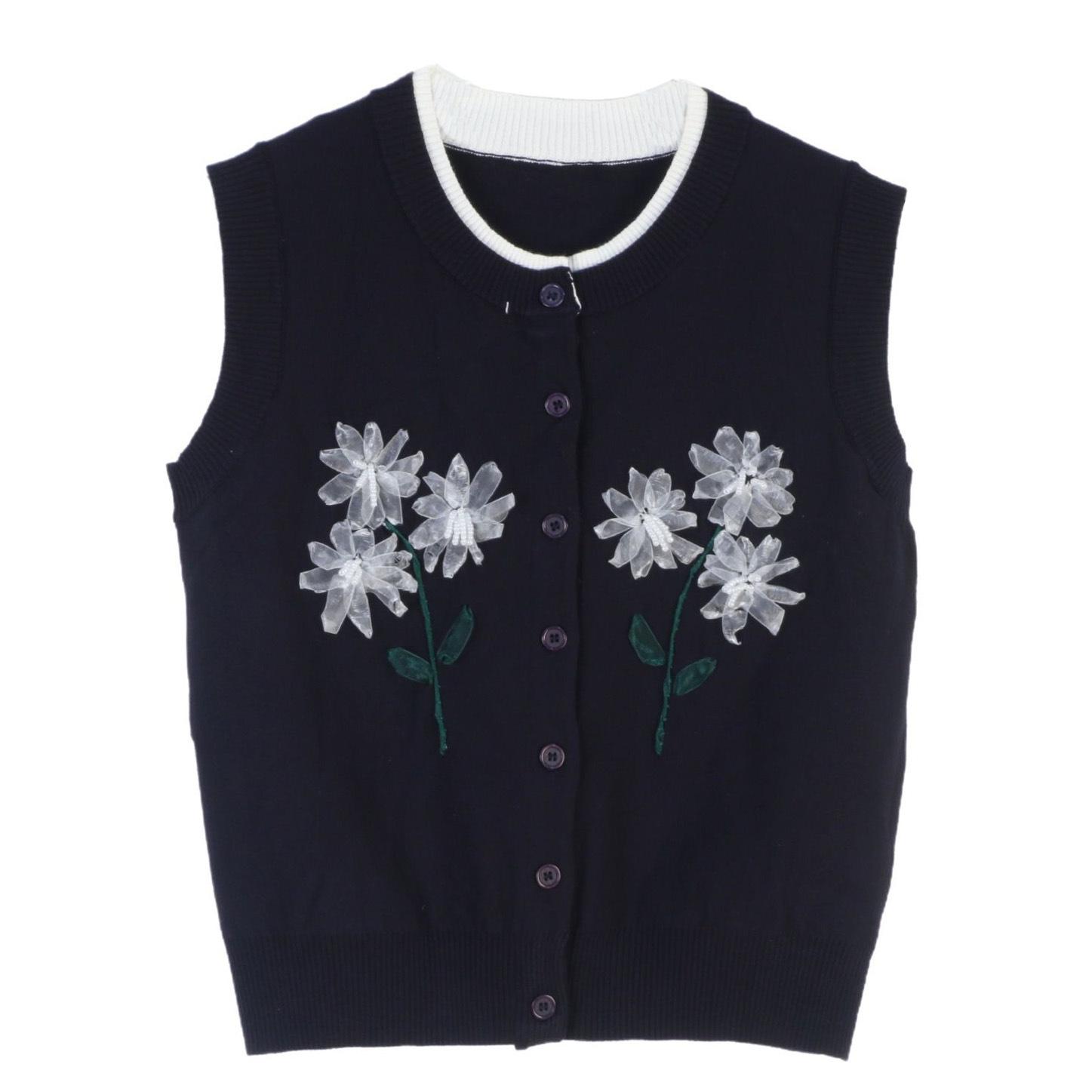 Вязаный кардиган-жилет без рукавов в стиле Чжоу Юйтун - Сладкий и модный топ для весны/лета Large
Вязаный кардиган-жилет без рукавов в стиле Чжоу Юйтун - Сладкий и модный топ для весны/лета Large