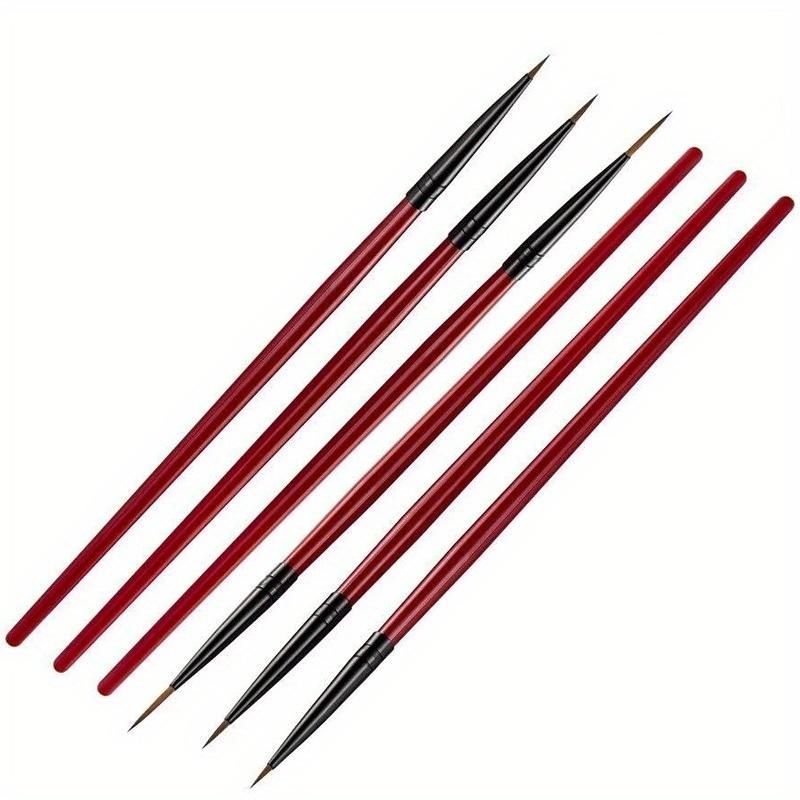 6pcs/set Nail Art Liner Painting Brush Thin Stripe Line Drawing Pen DIY UV Gel Tips French Design Manicure Tool 5/7/11mm 6pcs/set
6pcs/set Nail Art Liner Painting Brush Thin Stripe Line Drawing Pen DIY UV Gel Tips French Design Manicure Tool 5/7/11mm 6pcs/set