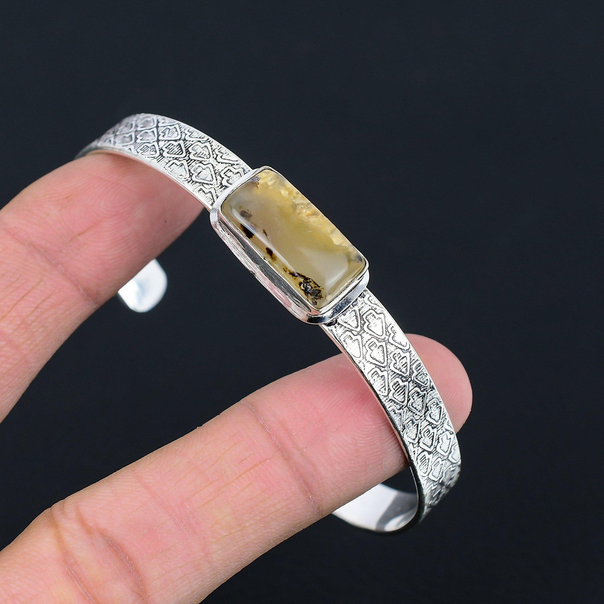 Mothers day Deal 925 Silver Dendrite Tiger Stone Wife Wedding Bangle Bracelet Adjustable
Mothers day Deal 925 Silver Dendrite Tiger Stone Wife Wedding Bangle Bracelet Adjustable