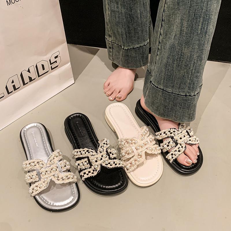 2025 summer new flat-bottomed slippers women s wear spring soft-bottomed versatile pearl beach sandals 35 чорний
2025 summer new flat-bottomed slippers women s wear spring soft-bottomed versatile pearl beach sandals 35 чорний