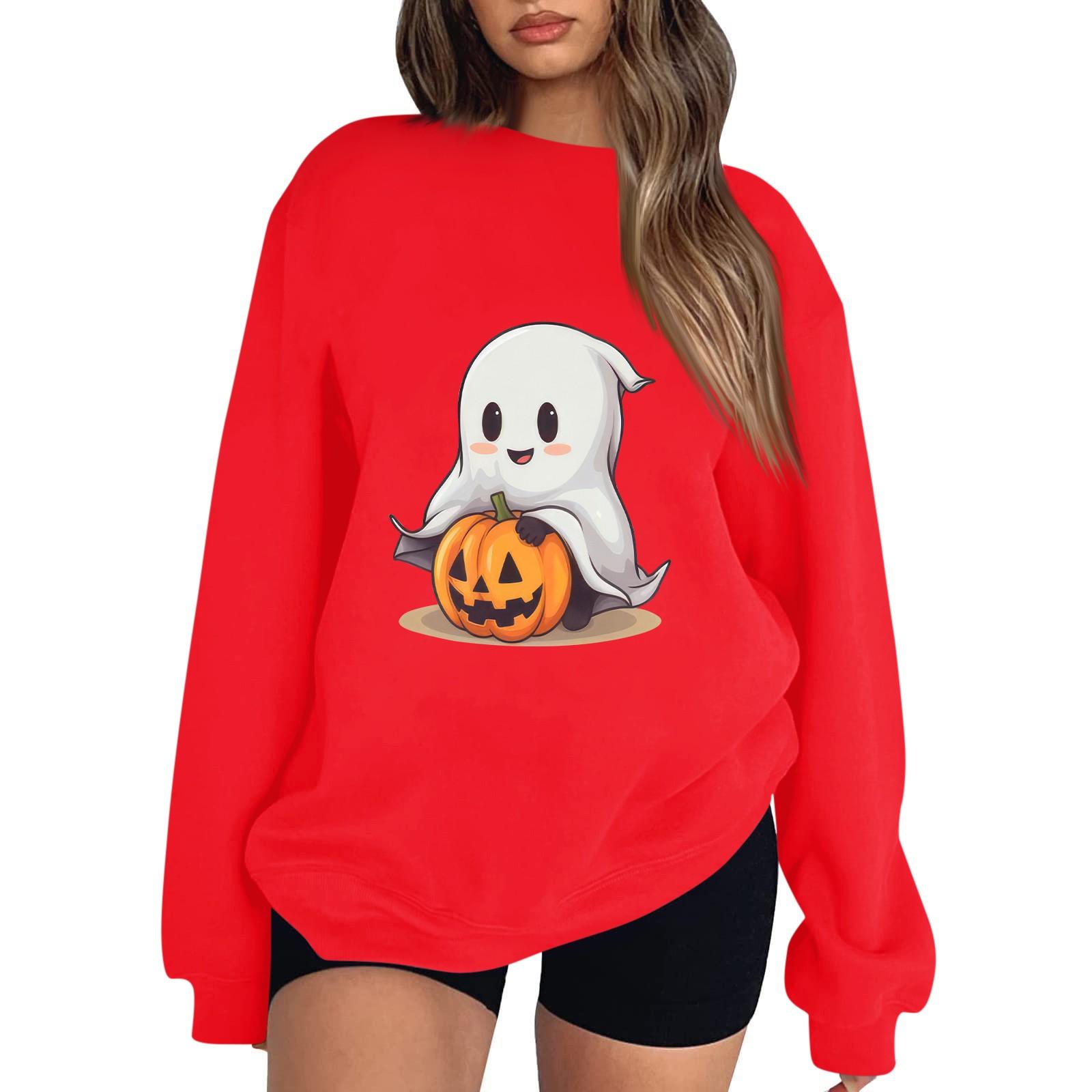 Женский пуловер с принтом Хэллоуина, круглый вырез, заниженная линия плеча, блузка с длинными рукавами XXL красный
Женский пуловер с принтом Хэллоуина, круглый вырез, заниженная линия плеча, блузка с длинными рукавами XXL красный