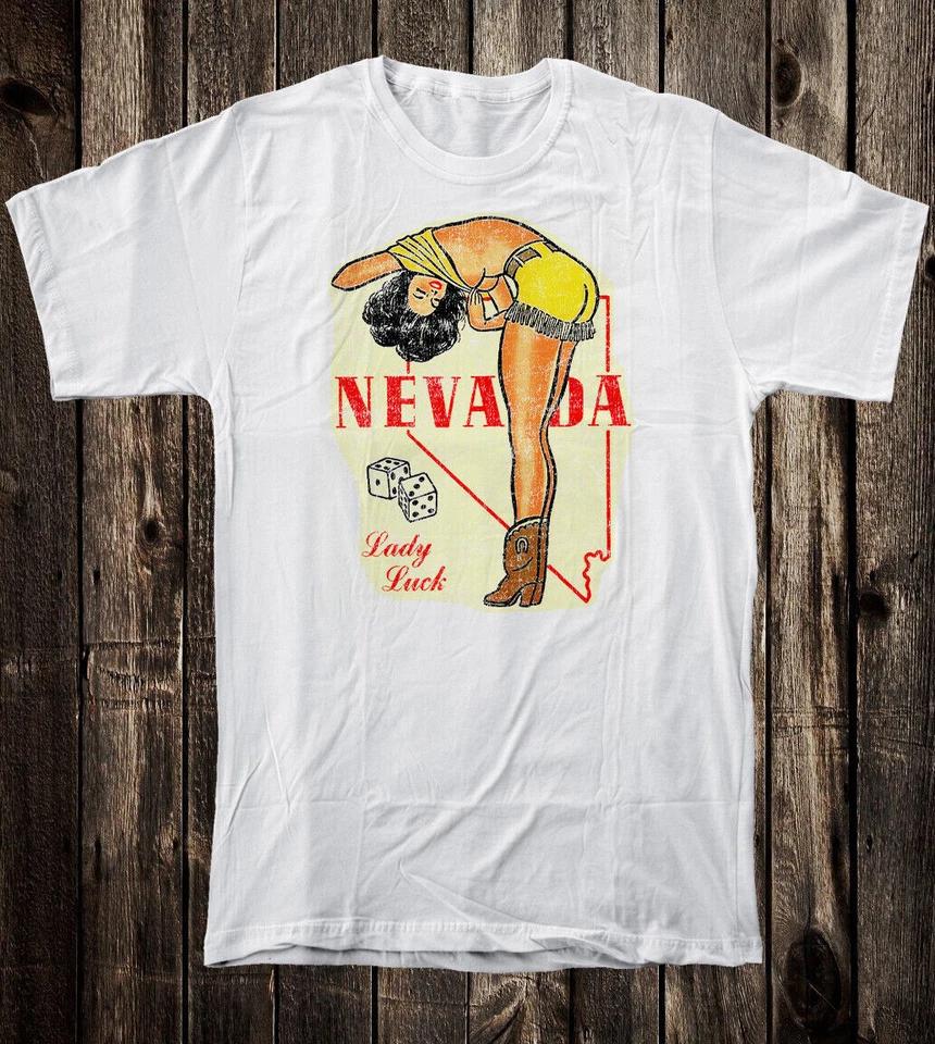 Retro Travel Tee T Shirt Vtg Cowgirl Art Las Vegas Nevada State Pinup M
Retro Travel Tee T Shirt Vtg Cowgirl Art Las Vegas Nevada State Pinup M