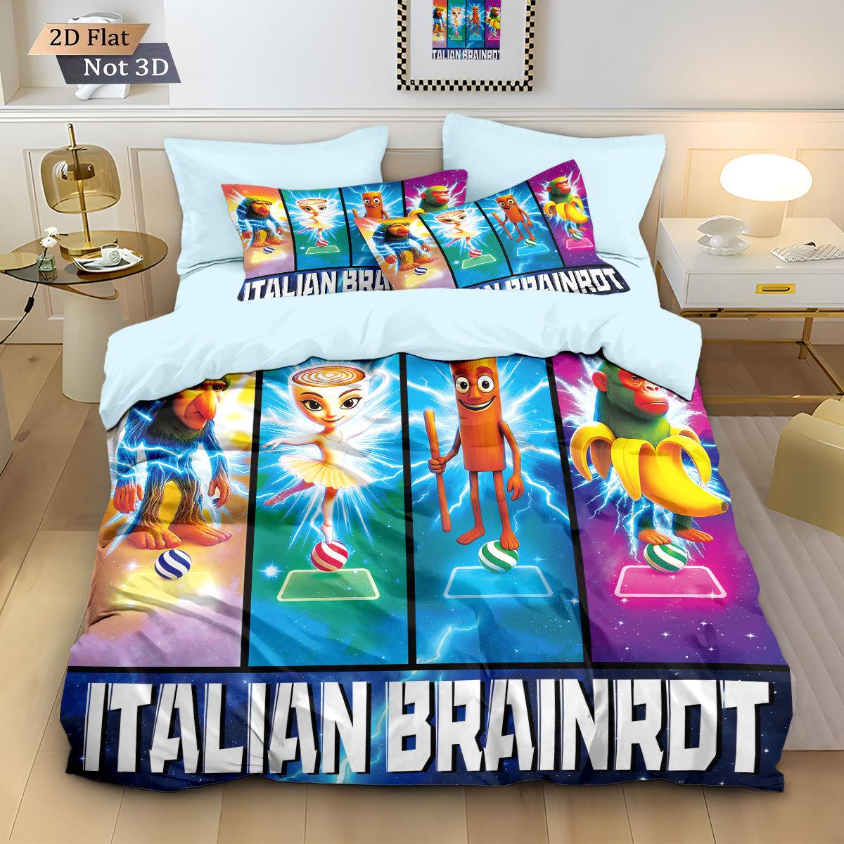 Мультяшний Ai Brainrot Tung Tung Sahur Комплект постільної білизни Декор для спальні Підковдра Наволочка Дорослий Хлопчик Дівчинка Односпальний Двоспальний Великий Розмір 100x135cm-2pcs
Мультяшний Ai Brainrot Tung Tung Sahur Комплект постільної білизни Декор для спальні Підковдра Наволочка Дорослий Хлопчик Дівчинка Односпальний Двоспальний Великий Розмір 100x135cm-2pcs