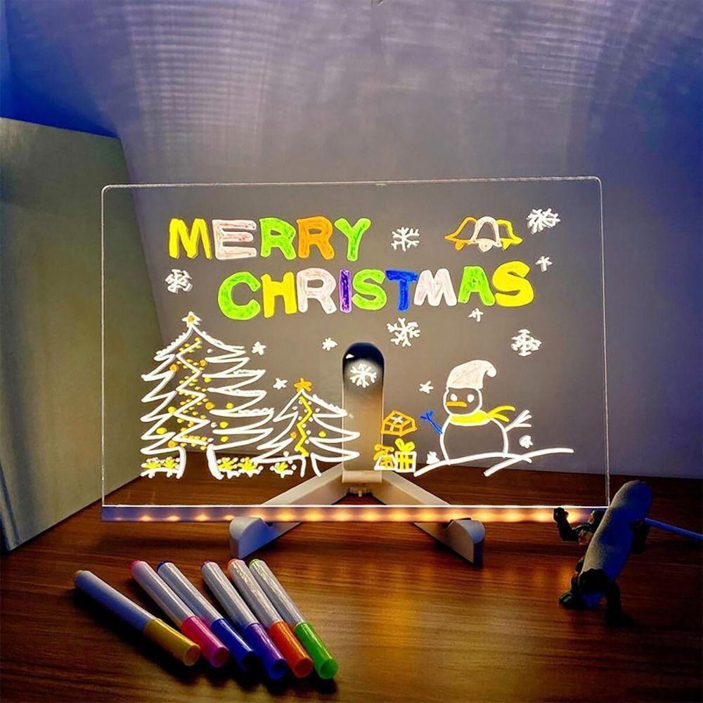 Dry Erase Board Children Drawing Boards LED Note Board with Colors New Acrylic Message Note Board 15*15cm
Dry Erase Board Children Drawing Boards LED Note Board with Colors New Acrylic Message Note Board 15*15cm