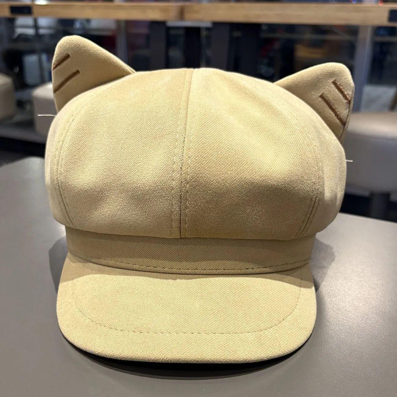 Japanese Retro Cute Cat Ear Beret for Women - Slimming, Sun Protective, Versatile Octagonal Painter Hat M (56-58cm) хакі
Japanese Retro Cute Cat Ear Beret for Women - Slimming, Sun Protective, Versatile Octagonal Painter Hat M (56-58cm) хакі