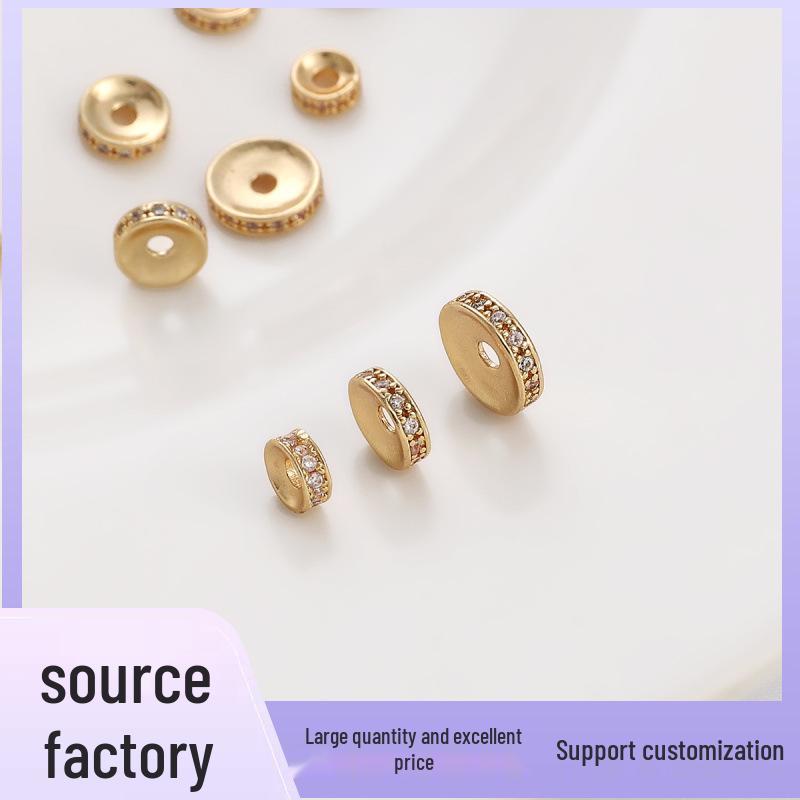 18K Color-Preserving Copper Zircon Spacer Beads Handmade DIY Bracelet Necklace Jewelry 1 piece/pack
18K Color-Preserving Copper Zircon Spacer Beads Handmade DIY Bracelet Necklace Jewelry 1 piece/pack