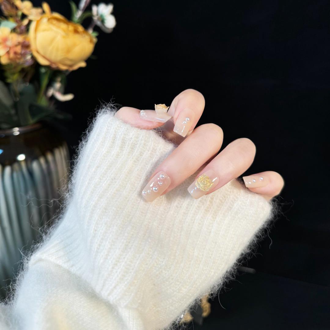 S47 Camellia 30-Piece Pearl Ice Transparent Removable False Nails - Gentle, Fairy Style Wearable Nail Art XS - 10 pieces bag
S47 Camellia 30-Piece Pearl Ice Transparent Removable False Nails - Gentle, Fairy Style Wearable Nail Art XS - 10 pieces bag