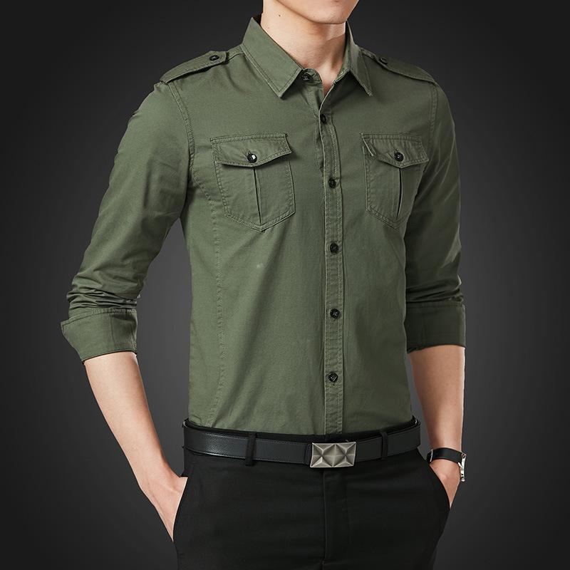 Men s Military Style Cotton Slim Fit Long Sleeve Shirt with Epaulets and Multi-Pockets 5XL
Men s Military Style Cotton Slim Fit Long Sleeve Shirt with Epaulets and Multi-Pockets 5XL