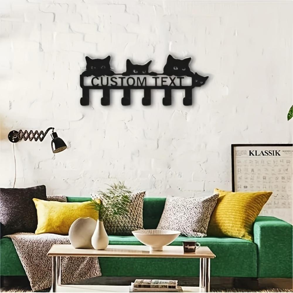 1pc Black Cat Key Holder 6 Hooks Wall Mounted Entryway Coat Rack Home Decor Storage TY4260
1pc Black Cat Key Holder 6 Hooks Wall Mounted Entryway Coat Rack Home Decor Storage TY4260