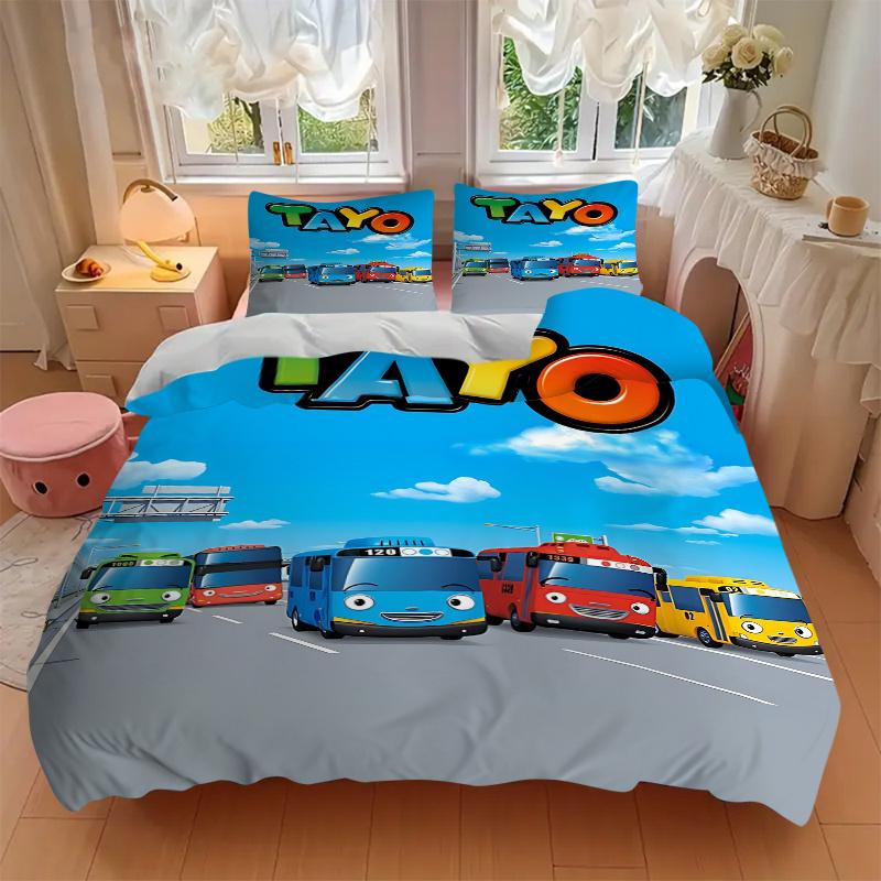 3pcs Tayo Bus Family Home Decor Bedding Set-Universal Three-Piece Suit for Bedroom, Guest Room, Living Room, Hotel, Festive Gift, Suitable f 240x220cm
3pcs Tayo Bus Family Home Decor Bedding Set-Universal Three-Piece Suit for Bedroom, Guest Room, Living Room, Hotel, Festive Gift, Suitable f 240x220cm