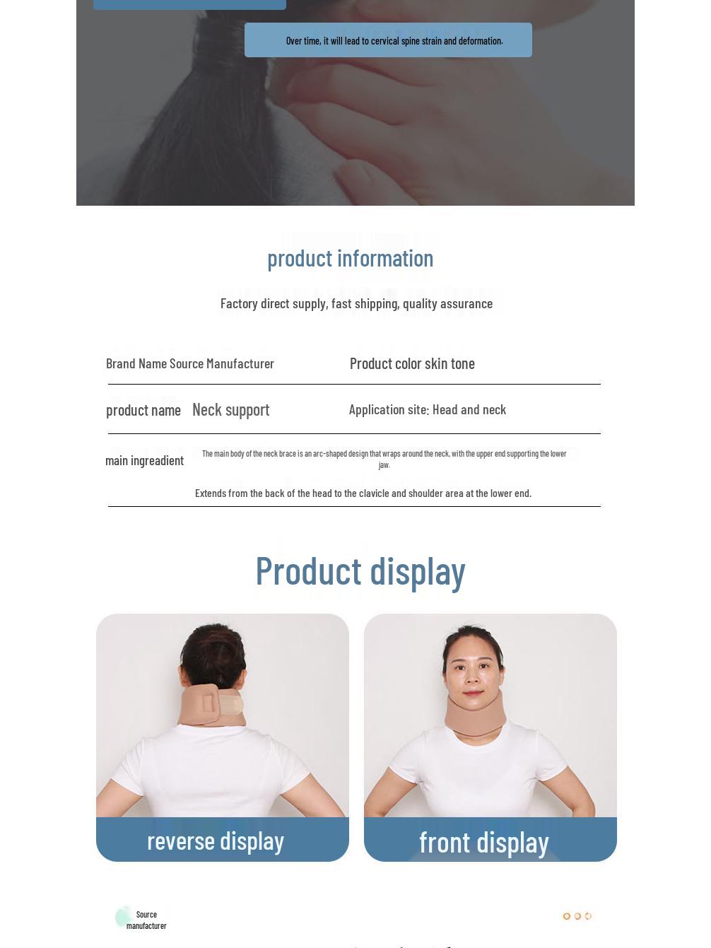 Sponge Cervical Neck Brace for Spine Immobilization and Support M - Nude - Reinforced
Sponge Cervical Neck Brace for Spine Immobilization and Support M - Nude - Reinforced