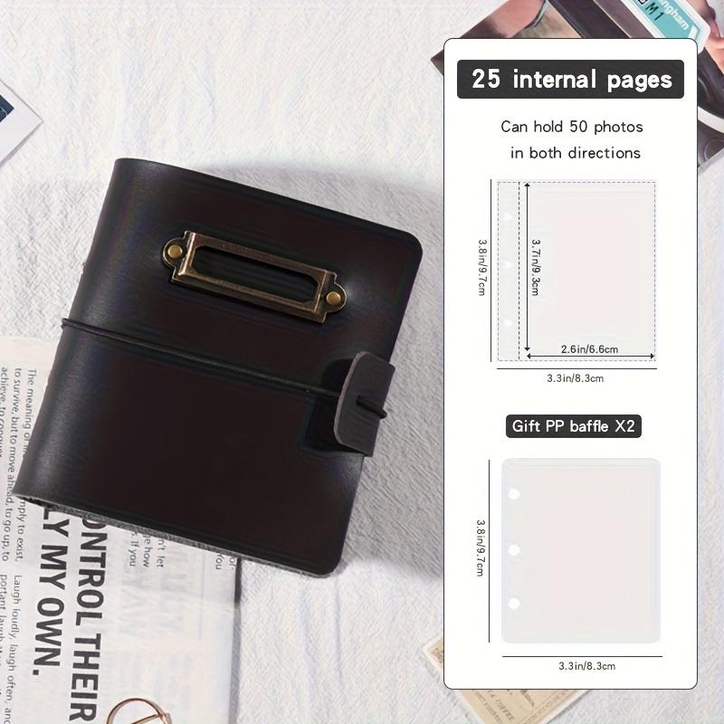 Retro Leather Mini Photo Album Loose-leaf Portable Pocket Photo Storage Book Kpop Small Card/Instant Photo Organizer Decor Gifts
Retro Leather Mini Photo Album Loose-leaf Portable Pocket Photo Storage Book Kpop Small Card/Instant Photo Organizer Decor Gifts