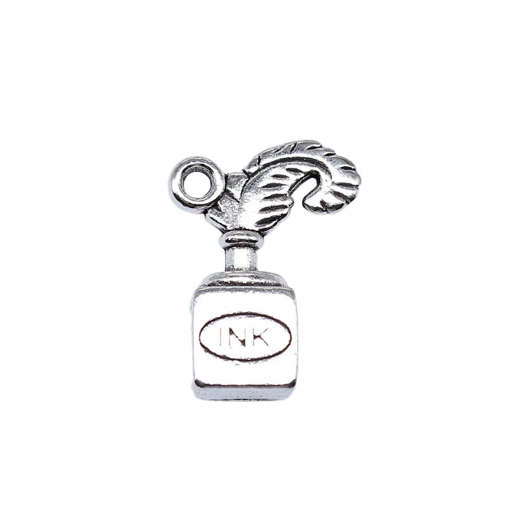 10 шт., подвески с чернилами в виде перьев, подвески, античное серебро, цвет цинкового сплава, 20X14 мм
10 шт., подвески с чернилами в виде перьев, подвески, античное серебро, цвет цинкового сплава, 20X14 мм