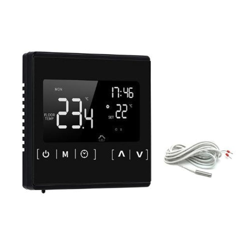 Programmable Intelligent Thermostat with Touch Display for Underfloor Heating and Gas Boilers Featuring Wireless Control чёрный
Programmable Intelligent Thermostat with Touch Display for Underfloor Heating and Gas Boilers Featuring Wireless Control чёрный