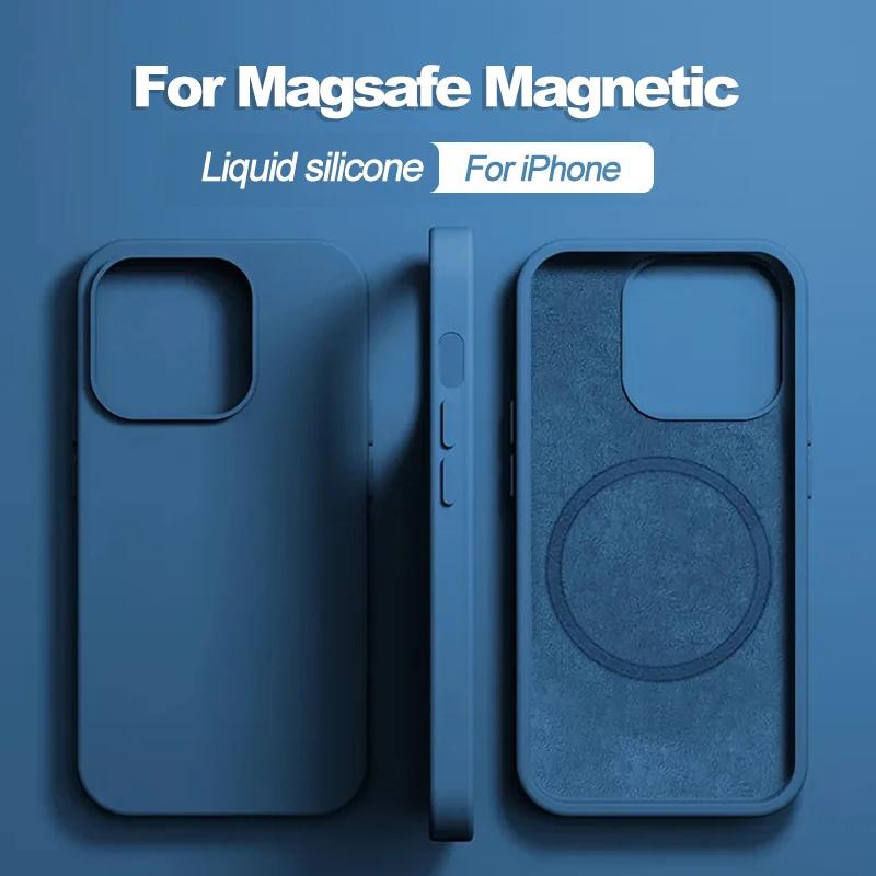 Роскошный чехол для беспроводной зарядки Magsafe для Apple iPhone 15 11 14 13 12 Pro Max Plus, жидкий силиконовый противоударный защитный чехол
Роскошный чехол для беспроводной зарядки Magsafe для Apple iPhone 15 11 14 13 12 Pro Max Plus, жидкий силиконовый противоударный защитный чехол
