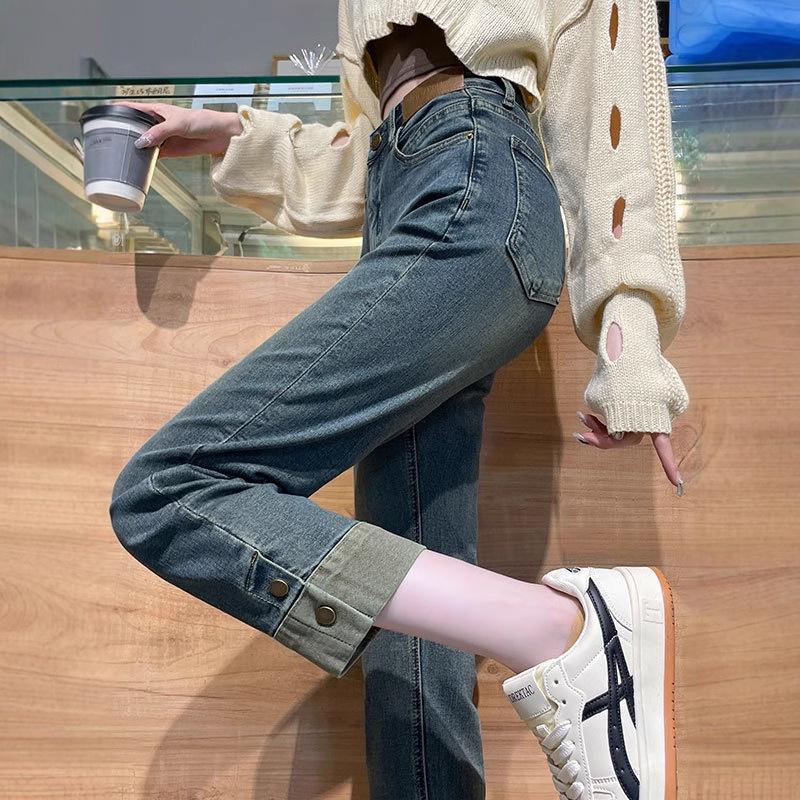 2025 Spring Women s High Waist Cement Gray Slimming Retro Straight Leg Cropped Jeans S
2025 Spring Women s High Waist Cement Gray Slimming Retro Straight Leg Cropped Jeans S