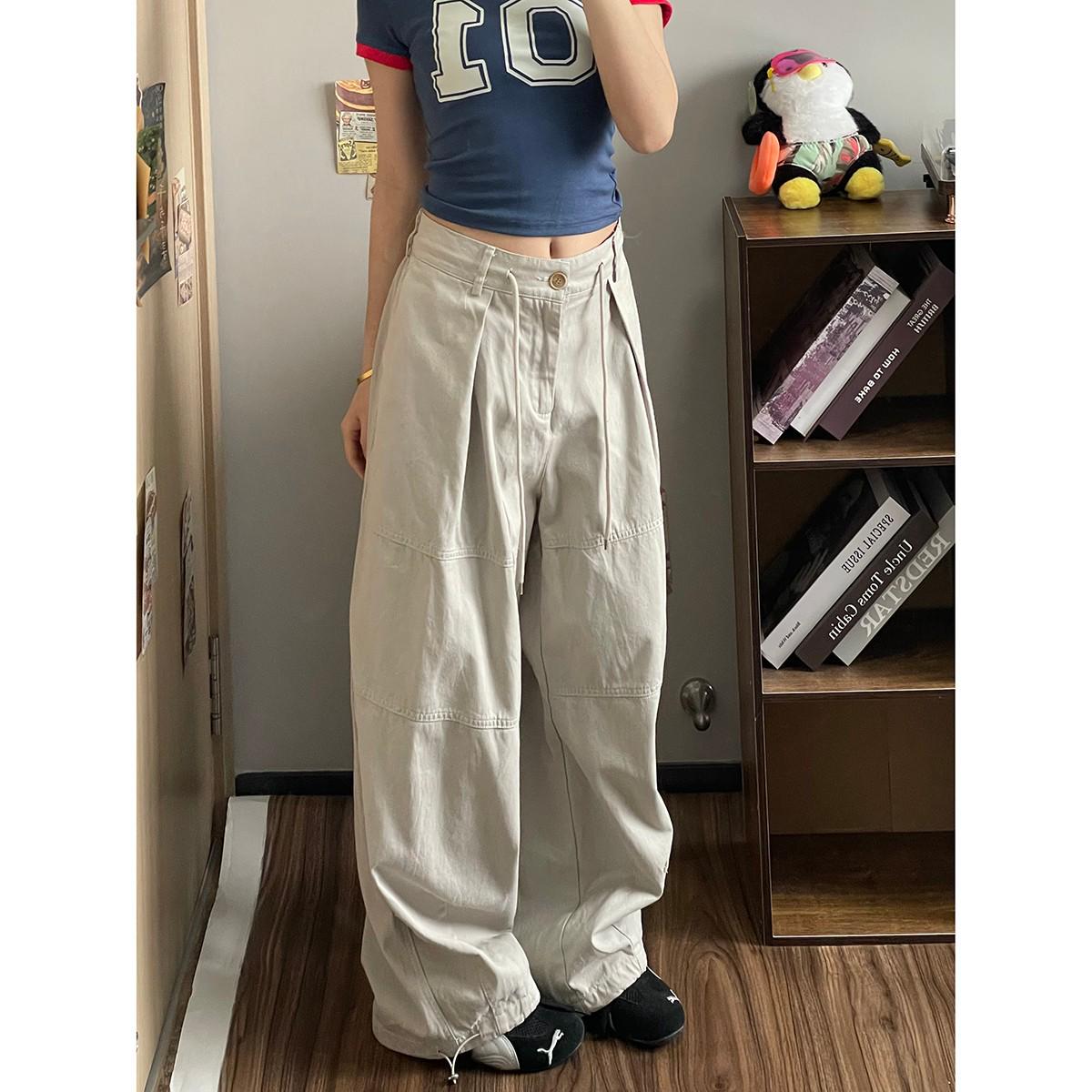 Women s Wide-Leg Light Cargo Pants – Spring/Summer American Street Style, Trendy Floor-Length Loose Design. Large
Women s Wide-Leg Light Cargo Pants – Spring/Summer American Street Style, Trendy Floor-Length Loose Design. Large