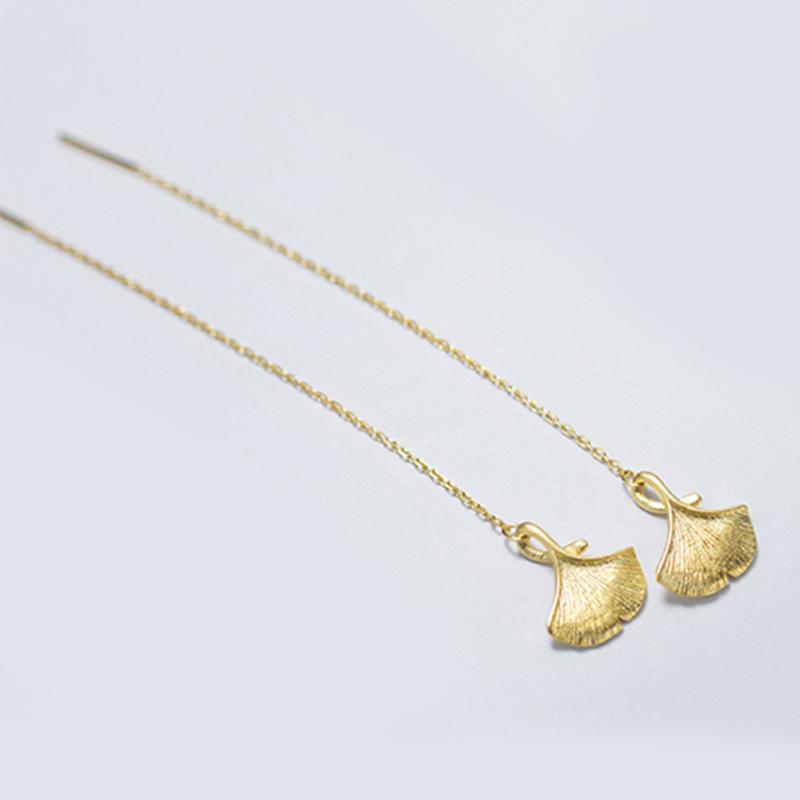 Solid S925 Ginkgo Biloba Leaf Drop Earrings for Women Long Chain Girl Earring Plant Silver Jewelry золотой
Solid S925 Ginkgo Biloba Leaf Drop Earrings for Women Long Chain Girl Earring Plant Silver Jewelry золотой