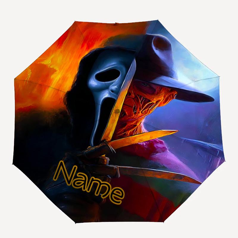 1PC Ghostface Horror - Custom Name Automatic Folding Umbrella - Compact 8-Rib Design, Durable Plastic & Iron, Daily Use S0106031
1PC Ghostface Horror - Custom Name Automatic Folding Umbrella - Compact 8-Rib Design, Durable Plastic & Iron, Daily Use S0106031