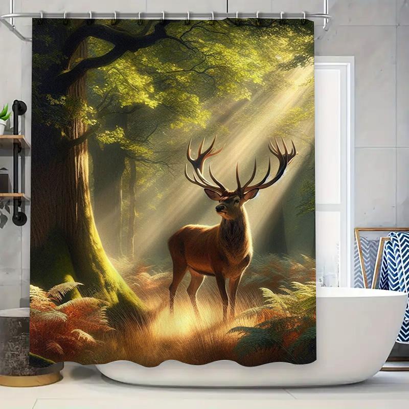 3D Elk Forest Shower Curtain Waterproof Bathroom Decorative Polyester Print Home Decoration W60H190(CM)-1 Pcs
3D Elk Forest Shower Curtain Waterproof Bathroom Decorative Polyester Print Home Decoration W60H190(CM)-1 Pcs