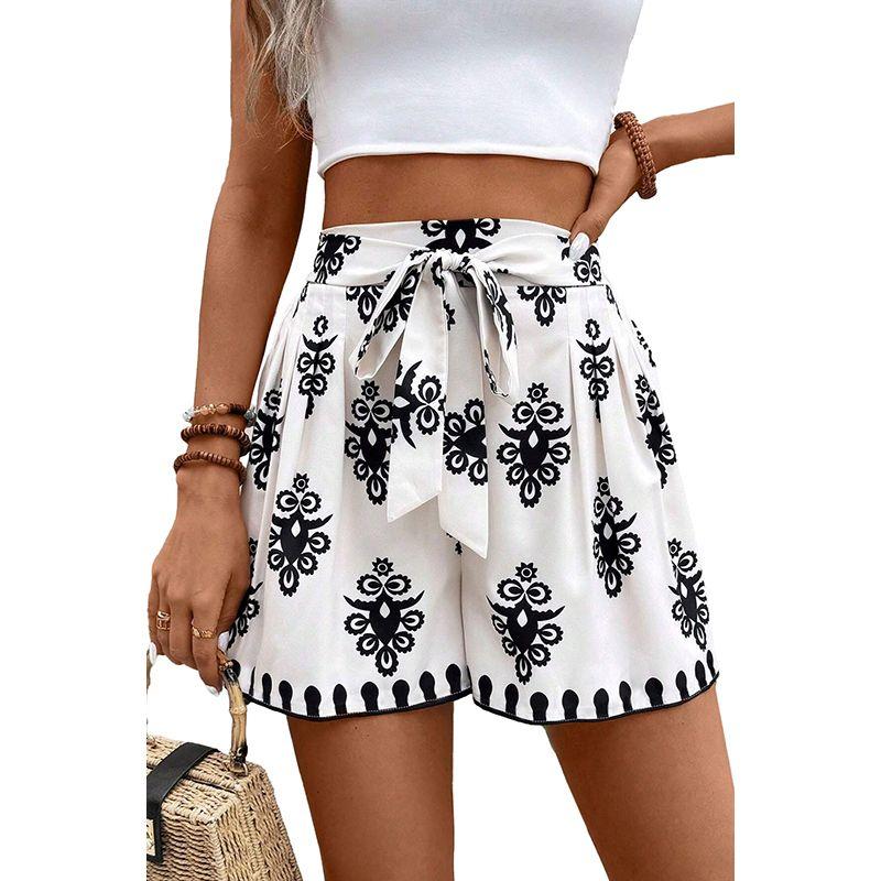 American Shiying Retro Geometric Print Shorts Female 2025 Summer New Arrival Loose Easiest for Match Lace-up Casual Pants White Size XL fit (70.00 kg-75.00 kg
American Shiying Retro Geometric Print Shorts Female 2025 Summer New Arrival Loose Easiest for Match Lace-up Casual Pants White Size XL fit (70.00 kg-75.00 kg