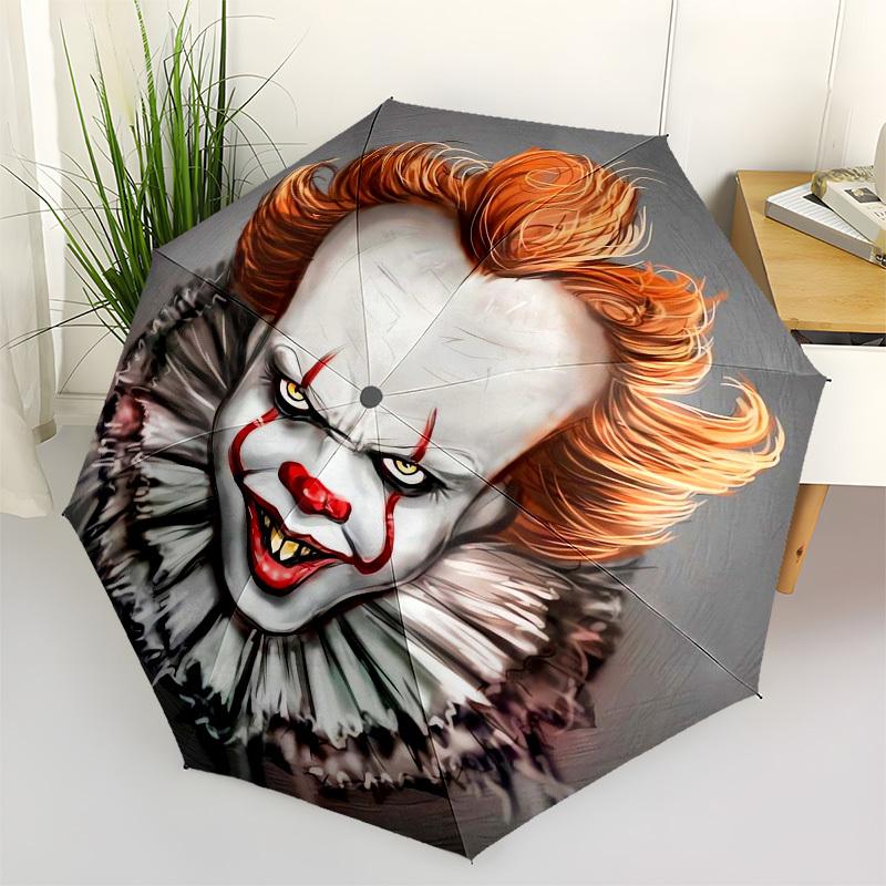 1pc Pennywise Clown Horror Umbrella with Plastic Handle,Suitable for All Seasons Home Travel Outdoor UmbrellaM1387
1pc Pennywise Clown Horror Umbrella with Plastic Handle,Suitable for All Seasons Home Travel Outdoor UmbrellaM1387