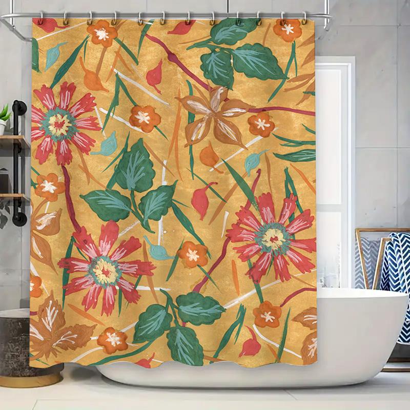 Floral Print Shower Curtain Bathroom Decor, Waterproof Fabric for Home Use, Water Absorbent, Flower Patterns in Green, Pink Yell 90x180cm
Floral Print Shower Curtain Bathroom Decor, Waterproof Fabric for Home Use, Water Absorbent, Flower Patterns in Green, Pink Yell 90x180cm