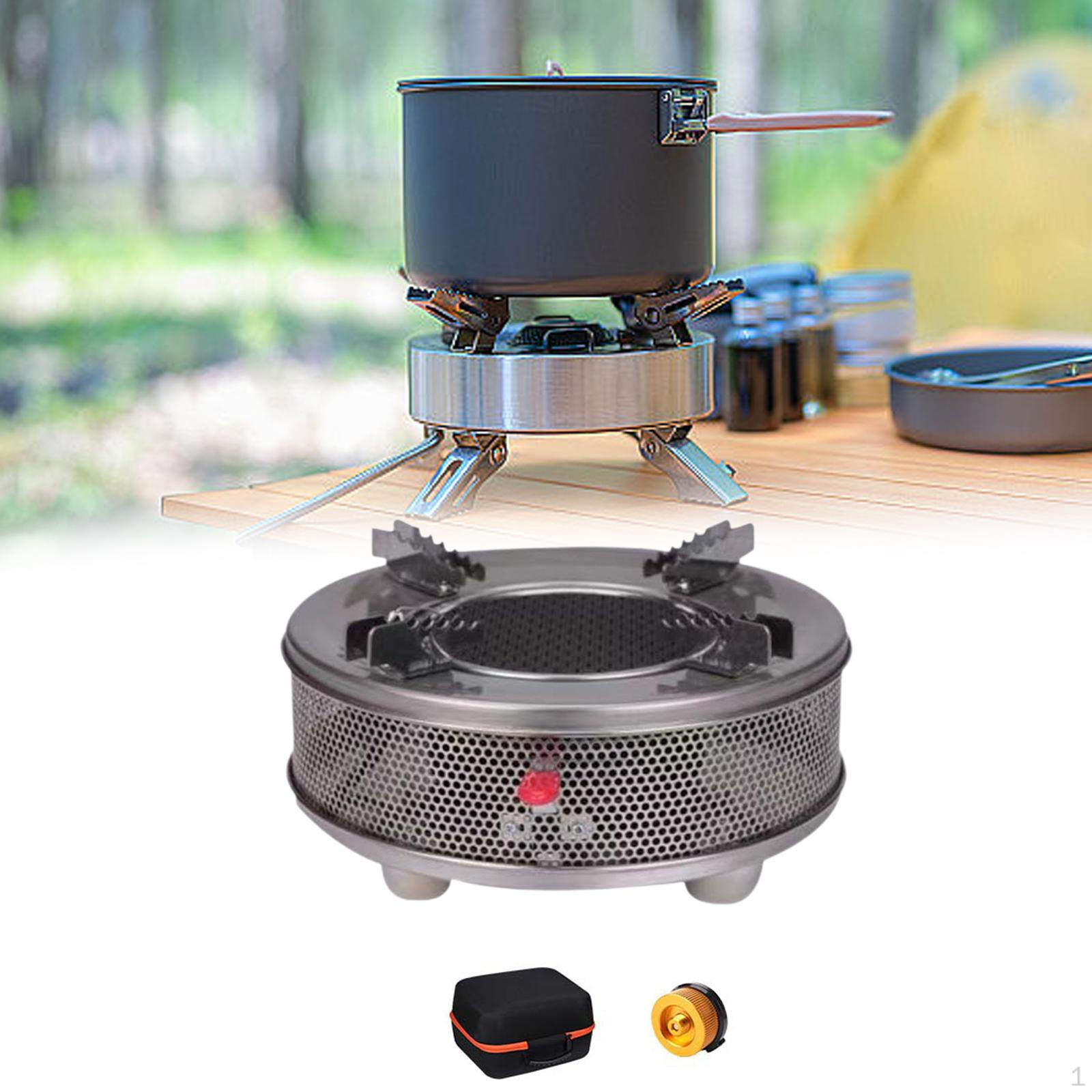 Кемпинговая газовая горелка Кухонная утварь Удобная прочная устойчивая портативная мини для приготовления пищи Пеший туризм Argent