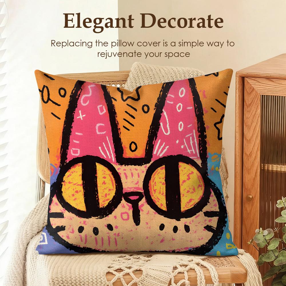 Cartoon Art Cat Cushion Cover Natural Linen Organic Fabric DoubleSided Printing Sofa Home Decor Gift Pillow Case 30x30cm
Cartoon Art Cat Cushion Cover Natural Linen Organic Fabric DoubleSided Printing Sofa Home Decor Gift Pillow Case 30x30cm