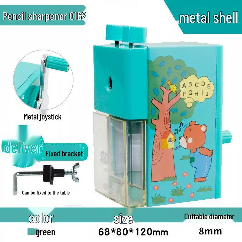 Handheld Metal Manual Pencil Sharpener 0162 - Children’s Gift зелёный
Handheld Metal Manual Pencil Sharpener 0162 - Children’s Gift зелёный