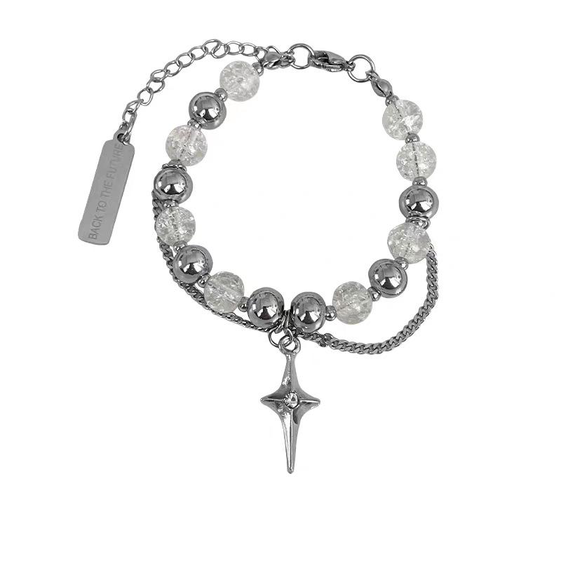 Cold wind ice crack bead splicing bracelet ins niche design couple star sweet cool high-end jewelry accessories
Cold wind ice crack bead splicing bracelet ins niche design couple star sweet cool high-end jewelry accessories