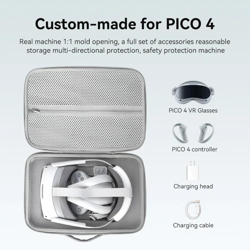 Storage Bag for Pico4 All-in-one VR Glasses Hard Shell Carrying Case Pico Neo4 Accessories Suitcase Splash-proof Shoulder Bag серый
Storage Bag for Pico4 All-in-one VR Glasses Hard Shell Carrying Case Pico Neo4 Accessories Suitcase Splash-proof Shoulder Bag серый