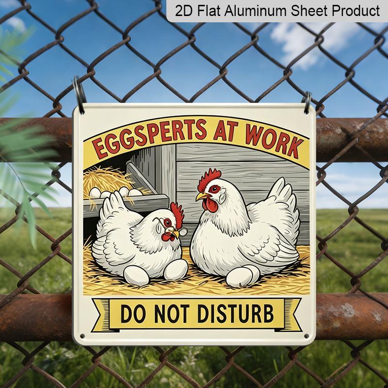 2D Flat 1pc Vintage Farmhouse Metal Sign - Experts At Work Humorous Chicken Coop Decor, Wall Art Featuring A Rooster and Hen Design, Perfect for 20*20cm
2D Flat 1pc Vintage Farmhouse Metal Sign - Experts At Work Humorous Chicken Coop Decor, Wall Art Featuring A Rooster and Hen Design, Perfect for 20*20cm