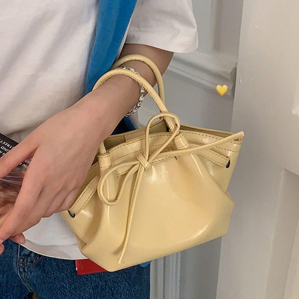 Pure Color PU Leather Bucket Bag Bowkont Crossbody Bag Elegant Vegetable Basket Bag Daily жовтий
Pure Color PU Leather Bucket Bag Bowkont Crossbody Bag Elegant Vegetable Basket Bag Daily жовтий