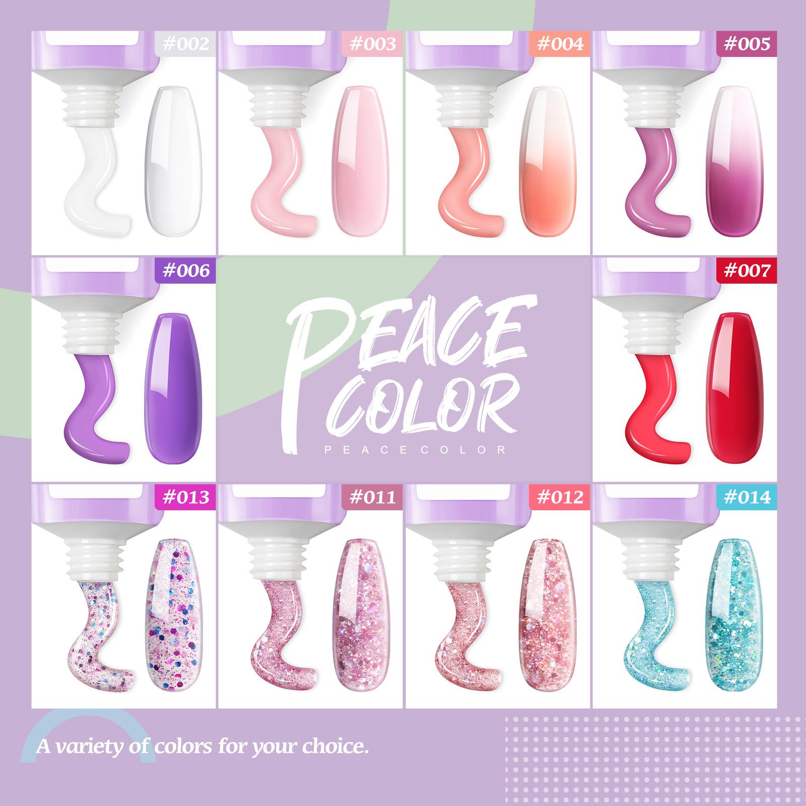 PEACECOLOR Nail Poly Extension Gel 15 мл/шт. Блестящий прозрачный УФ-гель для замачивания Быстро наращивающий гель для ногтей Термальное изменение цвета для маникюра и дизайна ногтей
PEACECOLOR Nail Poly Extension Gel 15 мл/шт. Блестящий прозрачный УФ-гель для замачивания Быстро наращивающий гель для ногтей Термальное изменение цвета для маникюра и дизайна ногтей