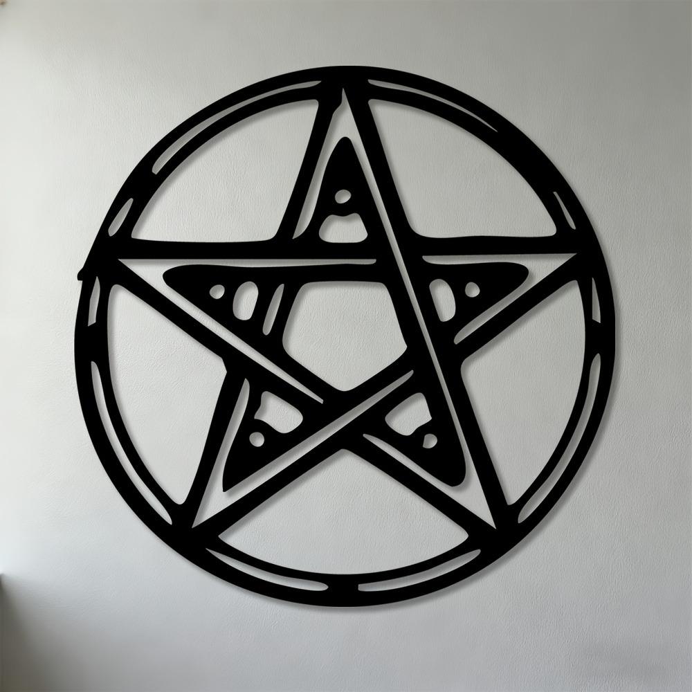 1pc 2D Flat Iron Pentagram Star Wall Sculpture Geometric Magic Symbol Home Decor Metal Art for Living Room Bedroom Office Witchcraft 25cm-9.84inch чорний
1pc 2D Flat Iron Pentagram Star Wall Sculpture Geometric Magic Symbol Home Decor Metal Art for Living Room Bedroom Office Witchcraft 25cm-9.84inch чорний