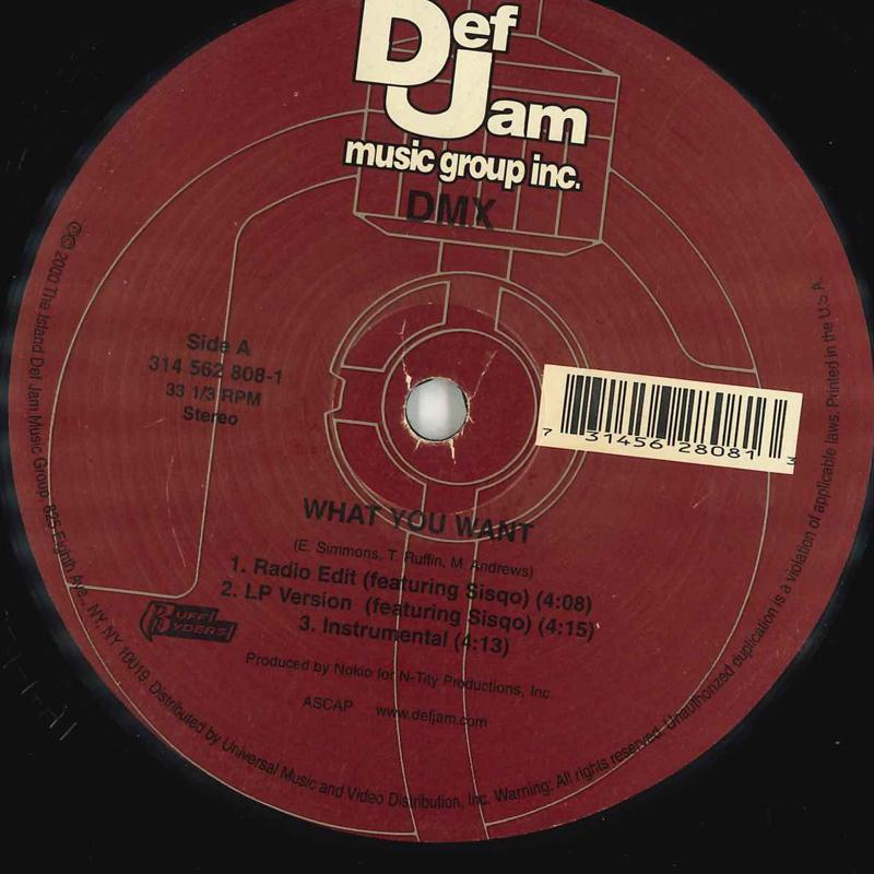 12inch Record DMX - What You Want / Fame 3145628081 DEF JAM 2000 US Rap & Hip-Hop/R&B Used
12inch Record DMX - What You Want / Fame 3145628081 DEF JAM 2000 US Rap & Hip-Hop/R&B Used