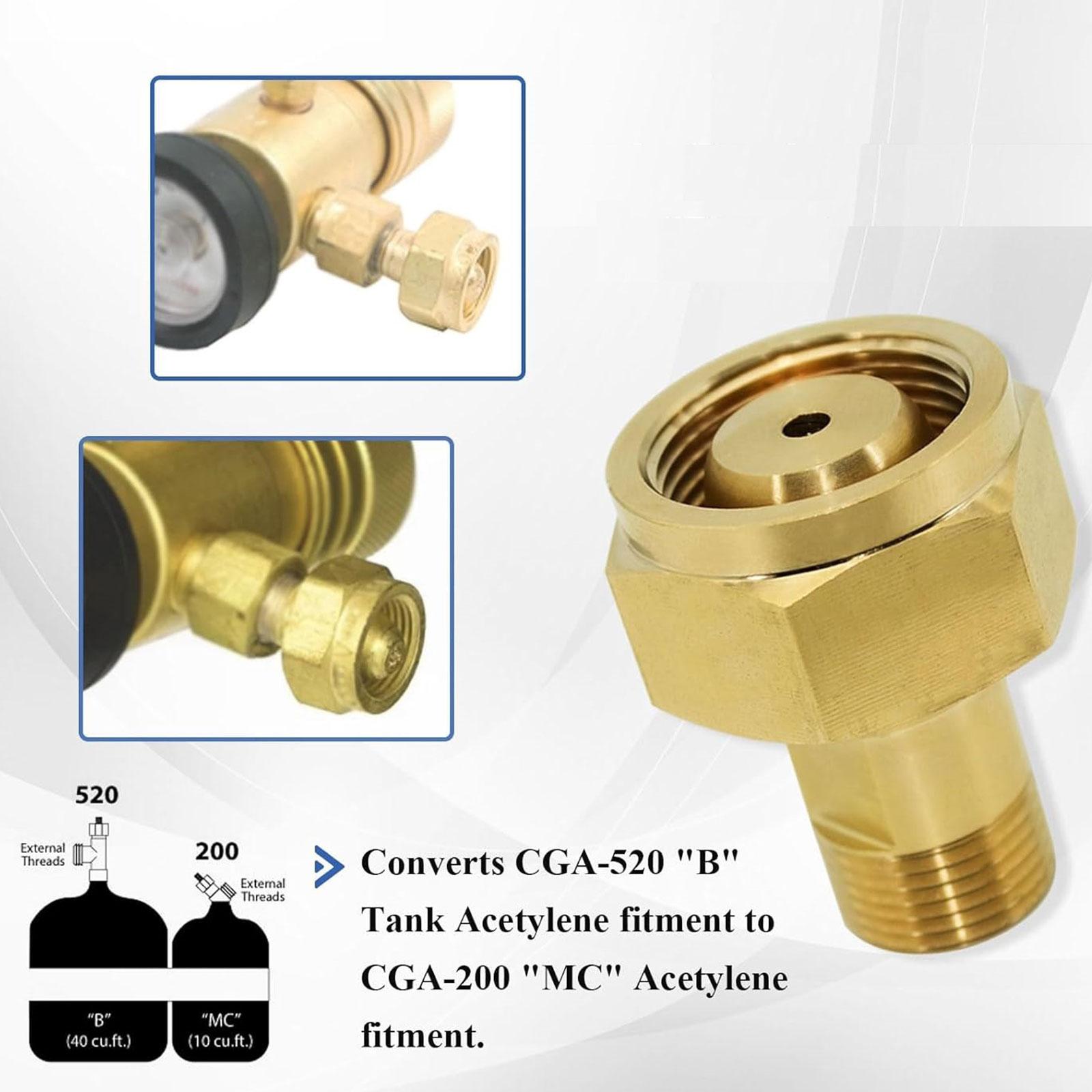 Sturdy Brass Acetylene Regulator Adapter CGA 520 B Tanks to CGA 200 Connection Portable Accessory for Gas Cylinders 200
Sturdy Brass Acetylene Regulator Adapter CGA 520 B Tanks to CGA 200 Connection Portable Accessory for Gas Cylinders 200