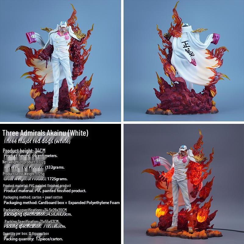 One Piece Admirals Kizaru, Aokiji, Akainu GK Anime Figure Statue Gift
One Piece Admirals Kizaru, Aokiji, Akainu GK Anime Figure Statue Gift